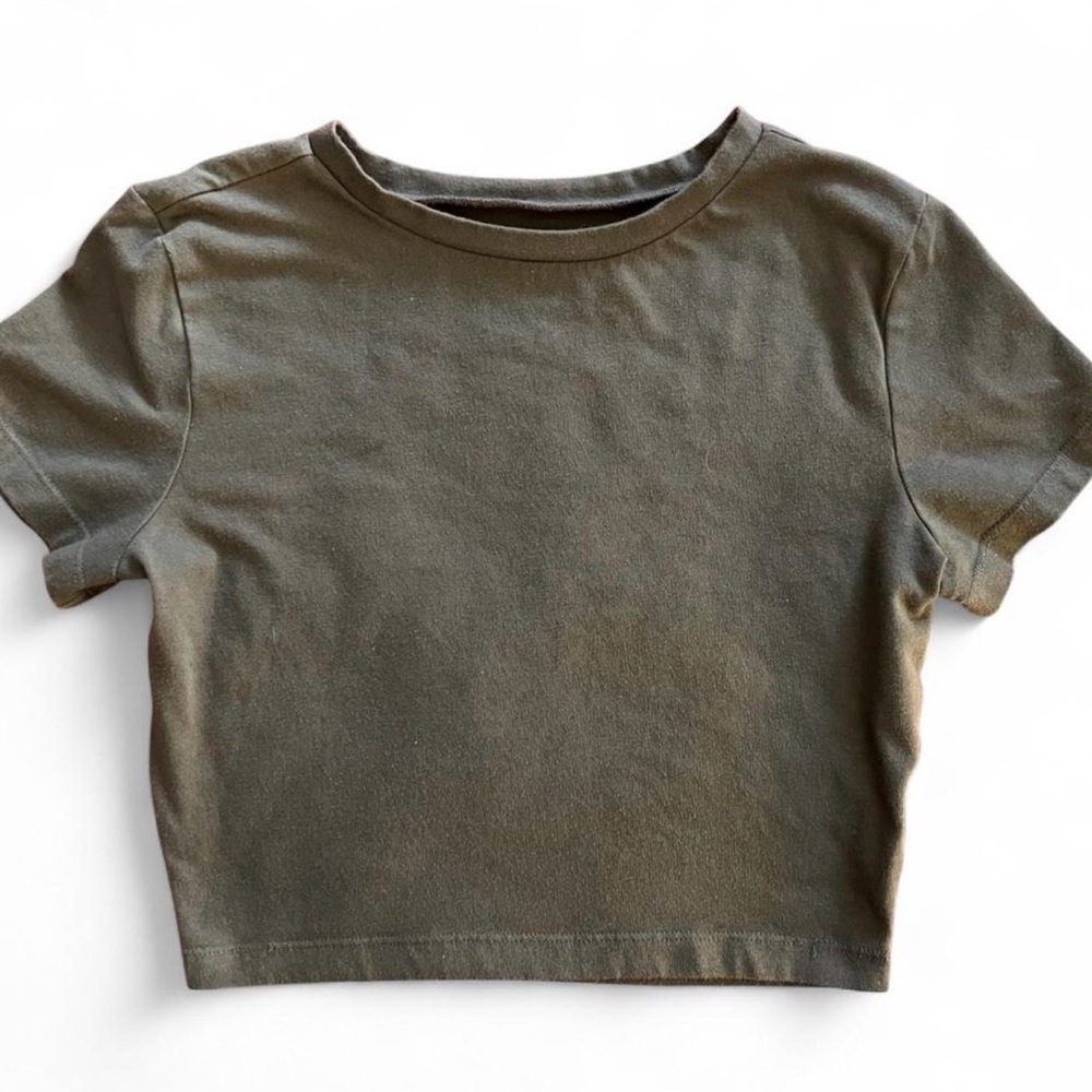 Wild Fable Olive Cropped Baby Top